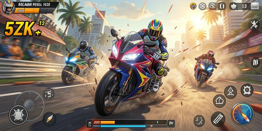 Tampilan mendebarkan dari balapan motor di 5ZK.