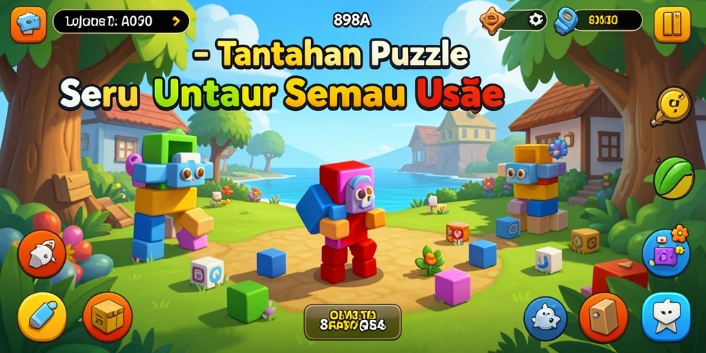 Screenshot gameplay 898A yang menampilkan teka-teki menantang dan antarmuka menarik.