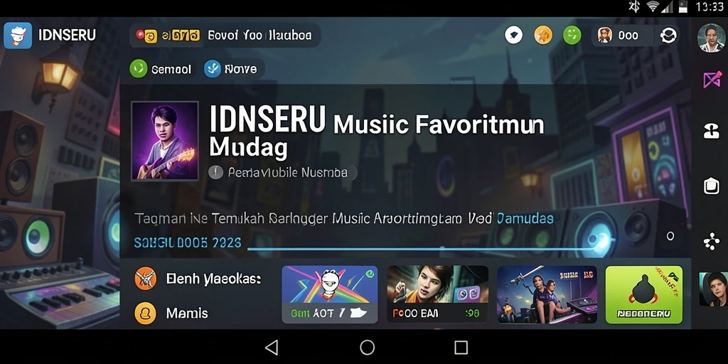 Screenshot IDNSERU menampilkan antarmuka elegan dan fitur-fitur menarik.