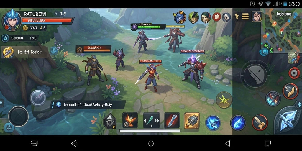 Tampilan gameplay aplikasi RATUDEWI yang sederhana dan efektif.