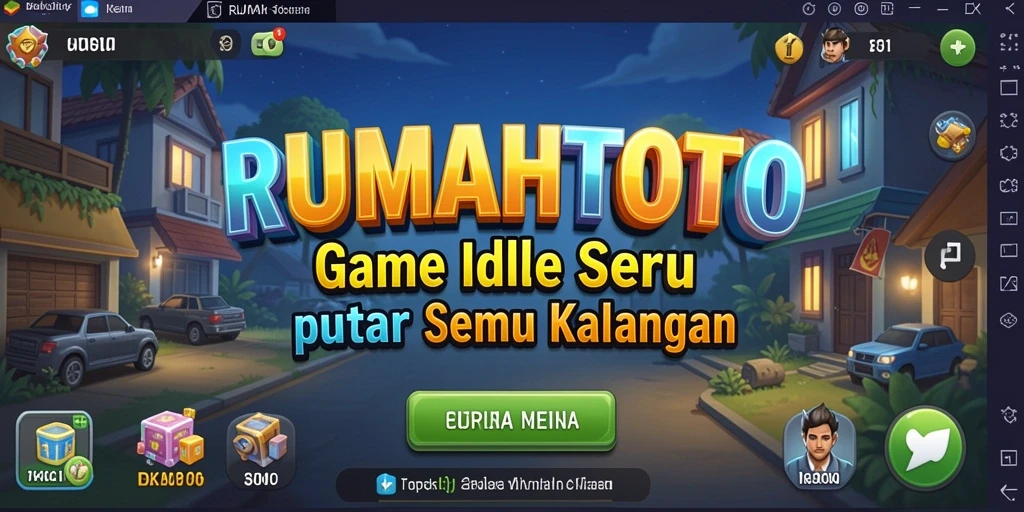 Tangkapan layar RUMAHTOTO yang menunjukkan gameplay Idle yang seru.
