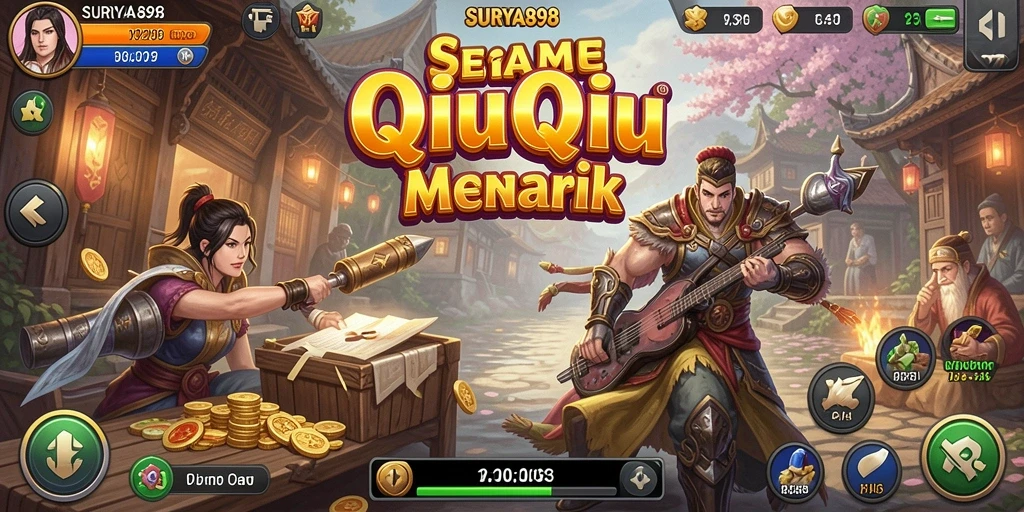Tampilan menarik dari gameplay SURYA898 yang menampilkan keseruan QiuQiu.