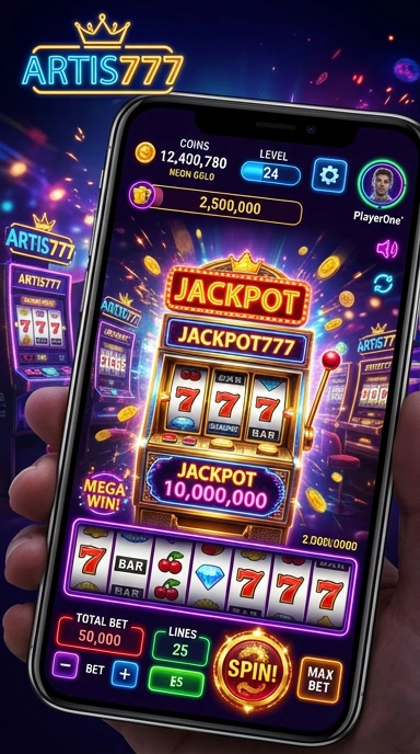 Tampilan antarmuka artis777 yang menarik dan mudah digunakan.